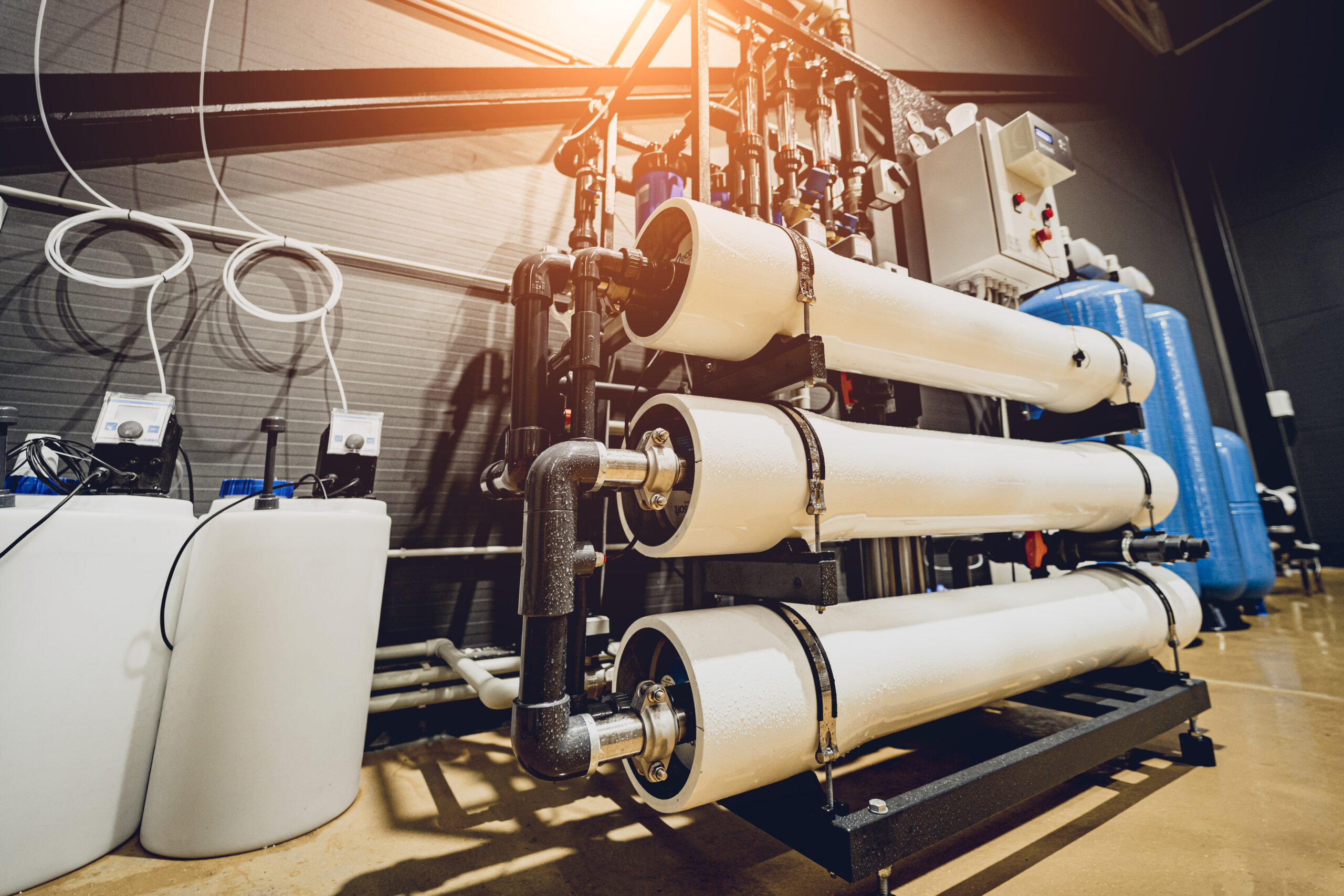 Craft beer brewing equipment in privat brewery.